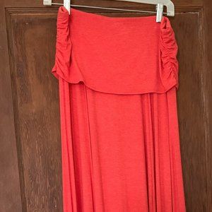 MAX STUDIO Maxi Skirt Coral Orange Size L